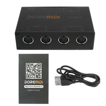 DOREMiDi HUB-3 MIDI 3X3 Box USB MIDI Interface MIDI Box MIDI Controller Adapter Converter