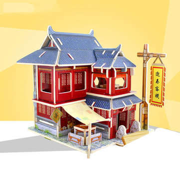 Robotime Doll House Miniature With Furniture Wooden Dollhouse Toy Decor Craft Gift (NO.: 128)