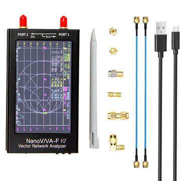 LZNanoVNA-F V2 50KHz-3000MHz Vector Network Analyzer Digital Nano VNA Tester MF HF VHF UHF USB Logic