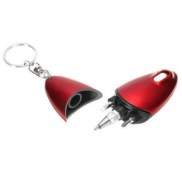 3 in 1 Multifunctional Ballpoint Pens LED Light Pen Mini Screwdriver BallPoint Pen ... (COLOR.: RED)