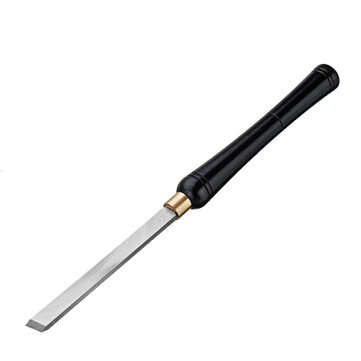Drillpro High Speed Steel Lathe Chisel Wood Turning Tool with Wood Handle Woodworking Tool (TYPE: D)