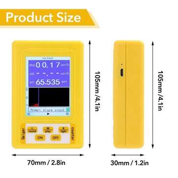 BR-9C 2-In-1 Handheld Portable Digital Display Electromagnetic Radiation Nuclear Radiation Detector