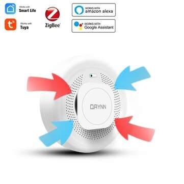 Bakeey ZigBee Tuya Smart Smoke Leak Sensor Detector App Control / Voice Control With Alexa Google As