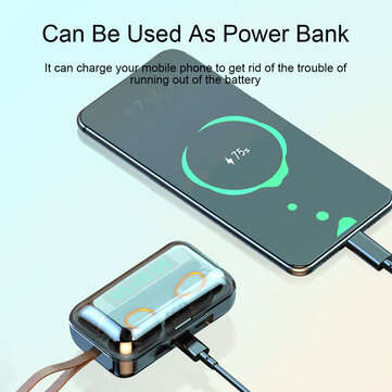 Bakeey F9-5 TWS bluetooth Earphone Wireless Magnetic Headphones 9D HiFi Noise Cancelling Waterproof