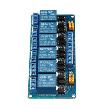 6 Channel 5V Relay Module High And Low Level Trigger BESTEP for Arduino - products that work with of