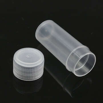 50PCS 5ml Plastic Sample Small Bottle Vial Storage Container Test Tube for Lab