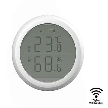 Bakeey Tuya Zigbee WIFI Wireless Smart Temperature and Humidity Sensor  LCD Screen Use With Gateway