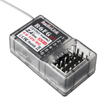 Radiolink R6FG V3 2.4G 6CH FHSS Receiver Gyro Inside for RC6GS V2/RC4GS V2/T8S/T8FB RC Transmitter