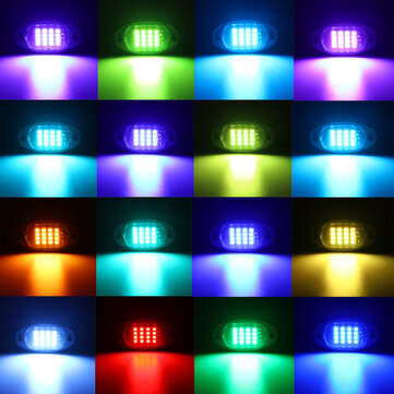 8PCS Underglow RGB LED Rock Lights Neon 8Pods LED Light Off-Road UTE ATV Boat