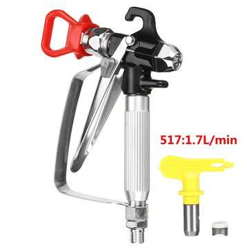 Spray Gun Gravity Feed SPRAY GUN Kit Regulator Paint Primer Metal Flake 1.9/1.7L (TYPE: A)