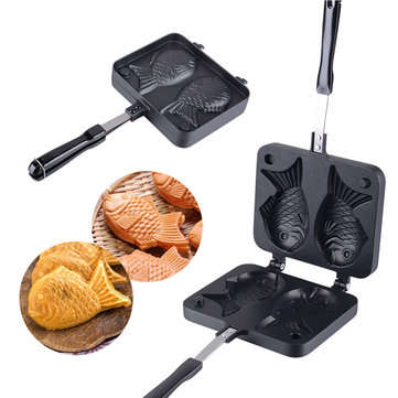 Non-stick Taiyaki Fish Shaped Waffle Frying Pan Maker Home Food Cooking Baking Mold Waffle Maker