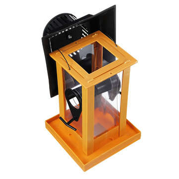 Solar Powered LED Hanging Wild Bird Food Feeder Seeds Container Storage Feeding