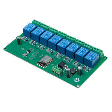 5V/7-28V Power Supply 8 Channel ESP8266 WIFI 8-way Relay Module ESP-12F Development Board Secondary