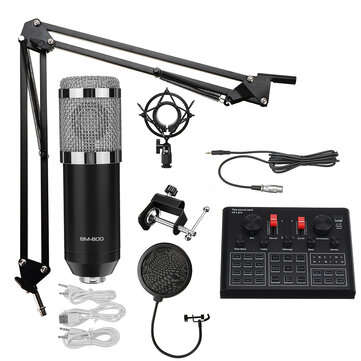 BM800 Condenser Microphone Sound Card V9X PRO Mixer Live Streaming Broadcast Recordin... (LETTER: B)