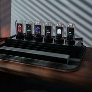 Pseudo-glow Tube Programmable Display IPS Screen RGB Clock Desktop Creative Ornaments Digital Clock