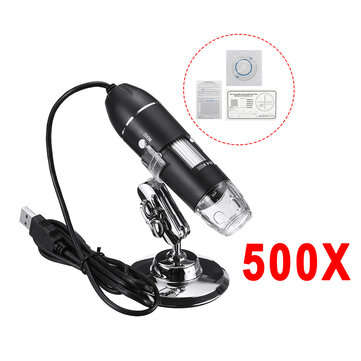 500X/1000X/1600X 2MP Handheld Digital Microscope Magnifier Camera With 8LEDs And Stand ... (TYPE: A)