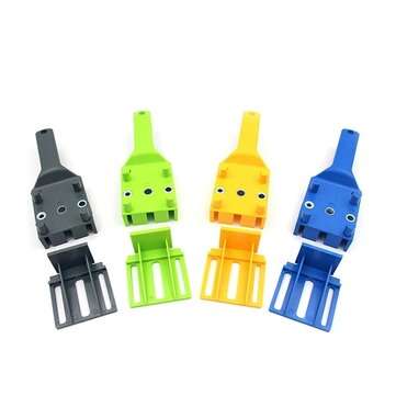 DIY Wooden Board Punch Drilling Locator Straight Hole Puncher Drilling Locator Rou... (COLOR.: GRAY)