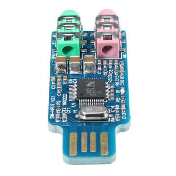 5Pcs Free Drive USB Sound Card Notebook Computer External Sound Card Module USB CM108 Sound Card Chi