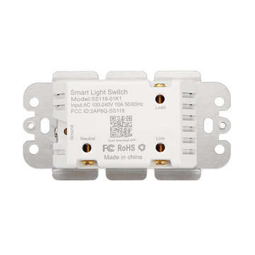 120 Type 1 Gang AC 100-240V Smart WIFI LED Light Switch Wall Panel Mobile APP Remote Control