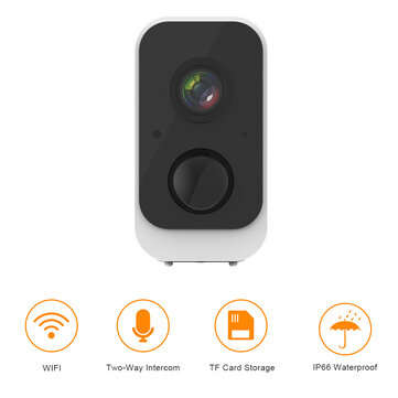 Pripaso 1080P Wireless Battery Powered WiFi Camera Outdoor Security IP Camera Waterproof Rechargeabl