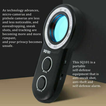 Portable Hiddens Camera Detector Bug Finder Antis spys camera Anti-theft Alarm