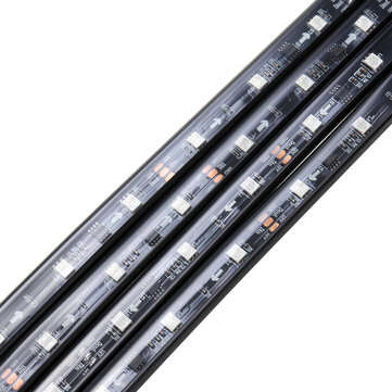 DC12V RGBW Flow LED Under Car Tube Strip Light APP Wireless Control Waterproof Underglow Body Lamp K