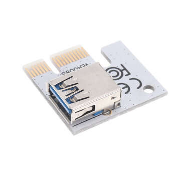 5Pcs USB3.0 PCI-E 1x To 16 x SATA +4P+6P Extender Riser Card Adapter Power Cable Miner