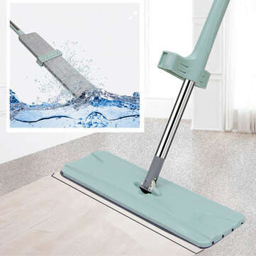 Flat Hands-Free Washable Mop 360 Rotating Rebound Automatically for Home Cleaning Tool Household S
