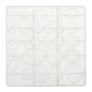 45pcs Jewelry Mould Handmade Crystal Glue DIY Mould Set Resin Silicone Mold