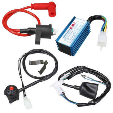 110cc 125cc 140cc Wiring Loom Coil CDI Kick Start Dirt Bike Moped Scooter ATV