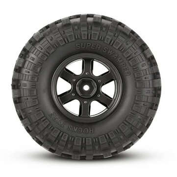 4Pcs AUSTAR AX-4020A 1.9 Inch 110mm 1/10 RC Car Tires with Alloy Hub For D90 SCX10 AXAIL RC4WD TF2 R