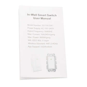 120 Type 1 Gang AC 100-240V Smart WIFI LED Light Switch Wall Panel Mobile APP Remote Control
