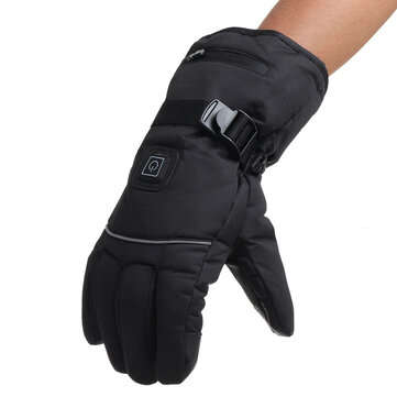 45-55 Electric Heated Gloves Touch Screen With 2 Battery Box Warmer Black Waterproof