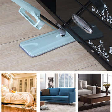 Flat Hands-Free Washable Mop 360 Rotating Rebound Automatically for Home Cleaning Tool Household S