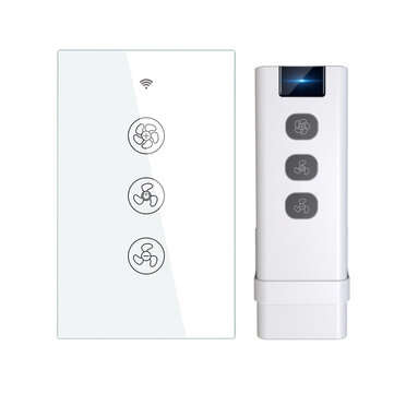 MoesHouse WiFi RF433 Smart Ceiling Fan Switch Smart Life/Tuya App 2/3 ... (TYPE: SWITCHUSCONTROLLER)
