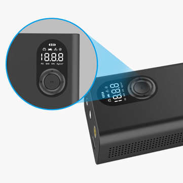 BIKIGHT Portable Wireless Electric Air Pump With LED Lamp 2000mAh Inflator For Car Motorcycle Bicycl