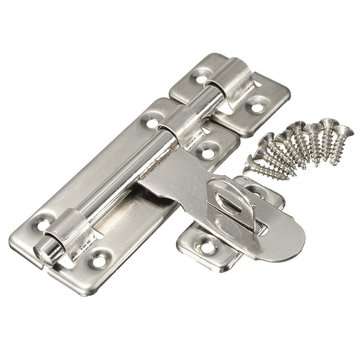 Stainless steel Door Bolt Lock Latch Slide Barrel Bolt Clasp Set  4/6/8 inch (SIZE: 4INCH)
