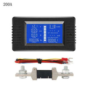 DC Multifunction Battery Monitor Meter 50A/200A/300A LCD Display Digital Current ... (CURRENT: 200A)