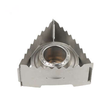 Campleader Stainless Steel Camping Stove Outdoor Picnic BBQ Solid Liquid Alcohol Cooking Stove with