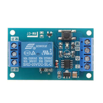 DC5V Single Bond Button Bistable Relay Module Modified Car Start and Stop Self-Locking Switch One Ke