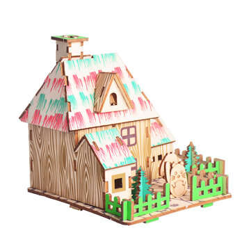 3D Woodcraft Assembly Doll House Kit Decoration Toy Model for Kids Gift (NUMBER: 1)