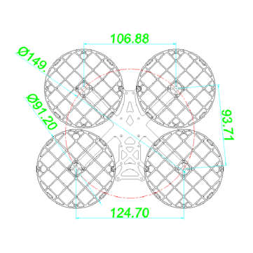 HSKRC 3 Inch 149mm Wheelbase 3mm Arm Frame Kit with Full Protect Duct For RC Drone FPV Racing