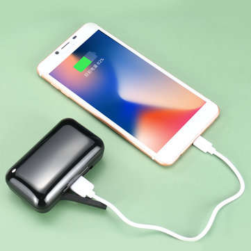 Mini TWS Wireless bluetooth 5.0 Earphone LED Display Power Bank Smart Touch Headphone with Mic for i