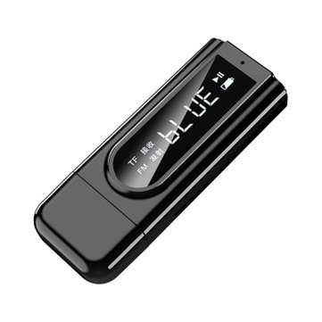 bluetooth 5.0 Audio Wireless Receiver Transmitter Adapter Black MP3 Player AUX FM Dual Output TF USB