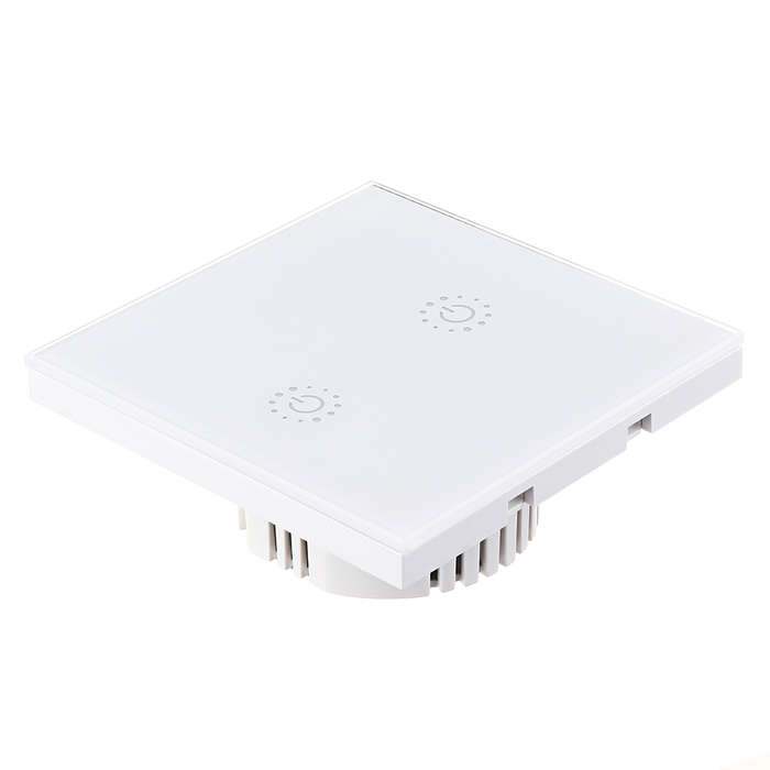 New Tuya Smart Life EU 2 Gang Smart WIFI Light Switch Interruptor Touch Wall Power Switch App