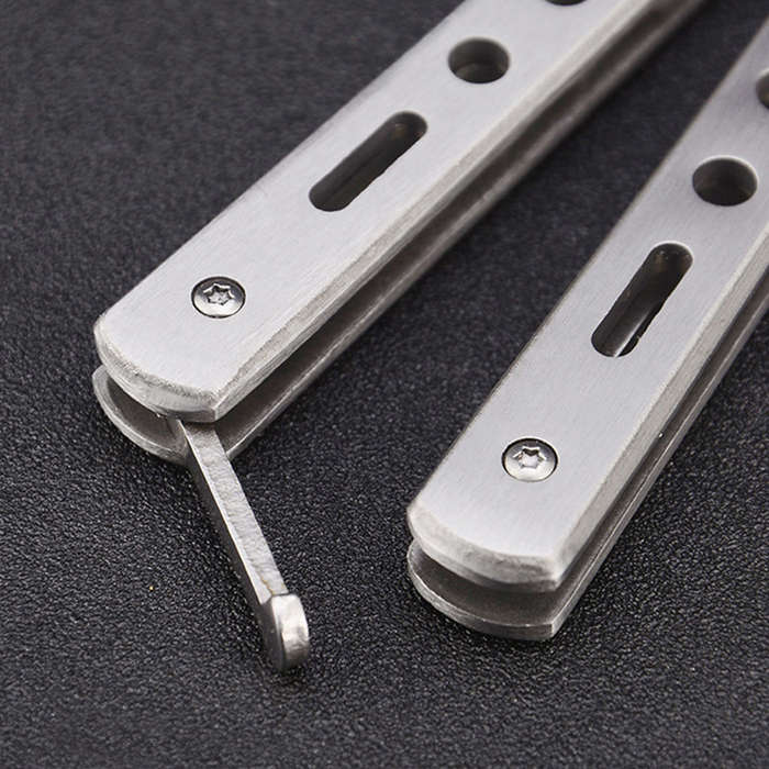 Stainless Steel Folding Training Comb Butterfly In Knife Training Tool Practice Swing Comb for Outdo