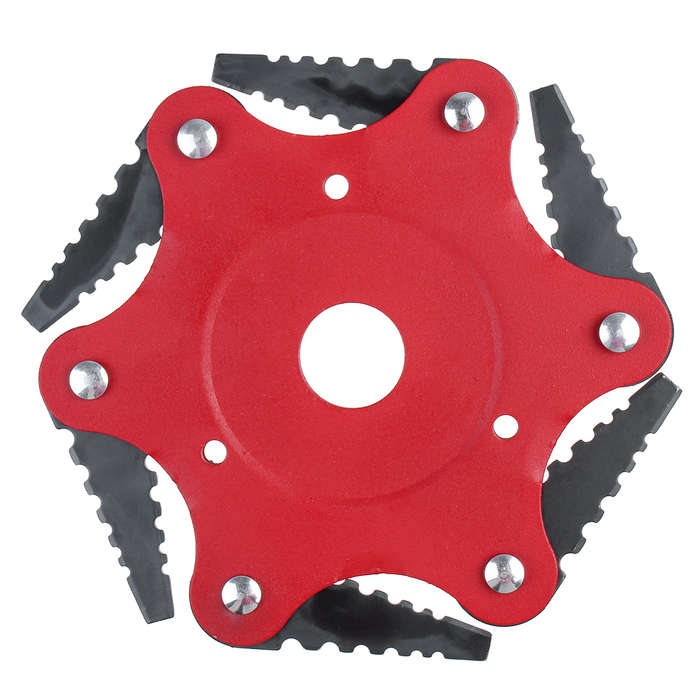6 Teeth Grass Trimmer Head Steel Blades Brush Cutter Garden Tool for L