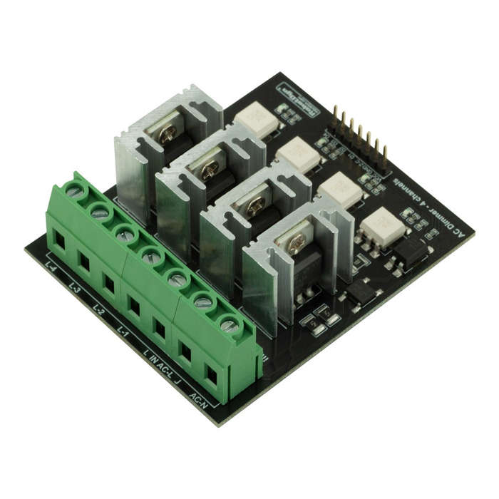 Robotdyn AC Dimmer Module 4 Channels 3.3V/5V AC 110V~400V 10A Per Channel Drive