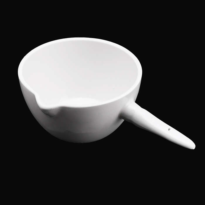100ml Ceramic Crucible Basin Refractory Casserole Container Dish w/ Handle