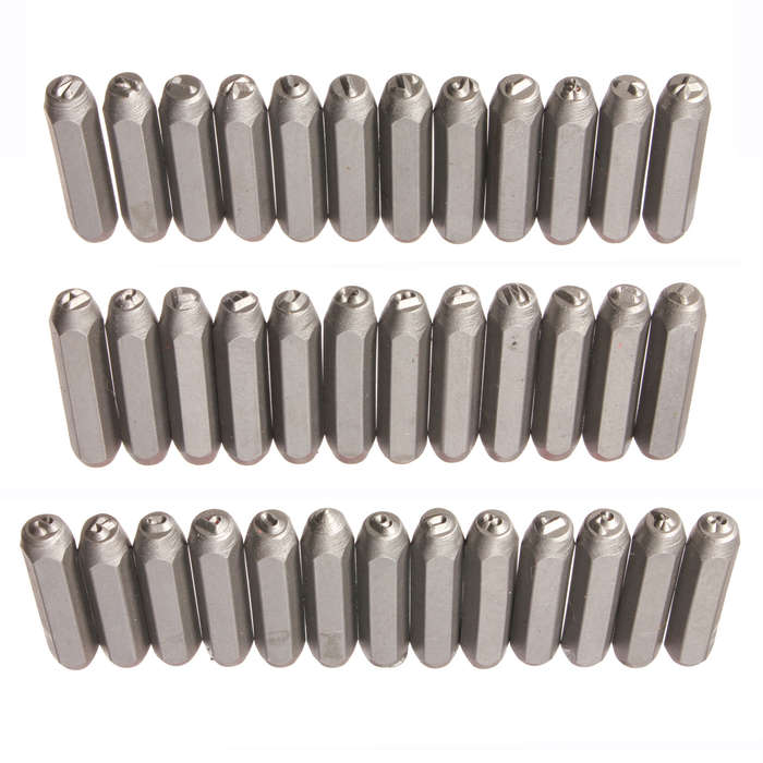 38Pcs Steel 1/8inch Number Letters Hand Stamp Set Kit for Soft Metal Punch